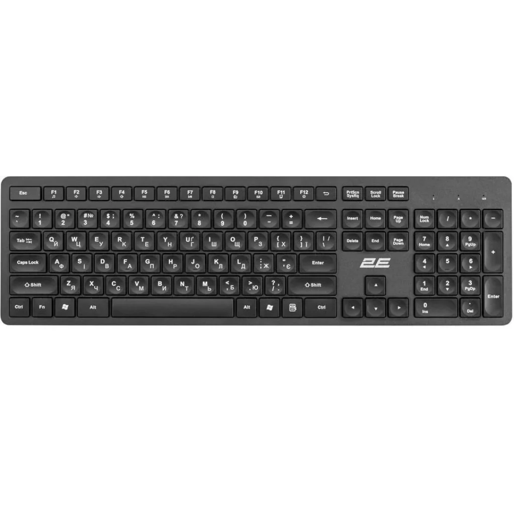 Клавиатура беспроводная 2E KS260 WL EN/UKR Black (2E-KS260WB) UA