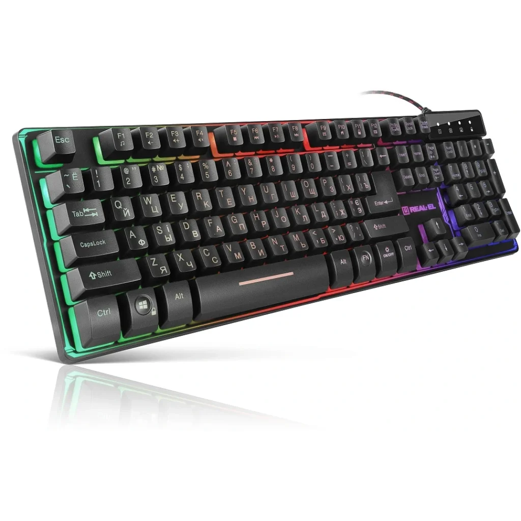 Клавіатура REAL-EL Gaming 8700 Black, EL123100015 UA