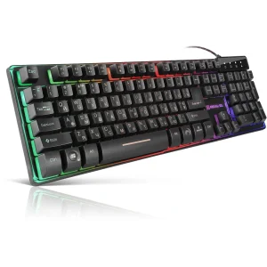 Клавіатура REAL-EL Gaming 8700 Black, EL123100015 UA