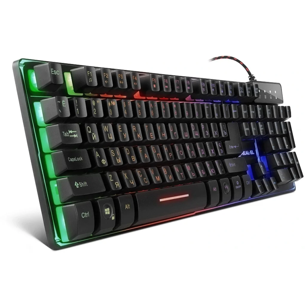 Клавіатура REAL-EL Gaming 8700 Black, EL123100015 UA