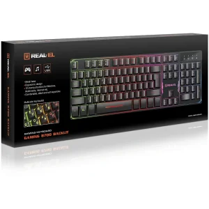 Клавіатура REAL-EL Gaming 8700 Black, EL123100015 UA