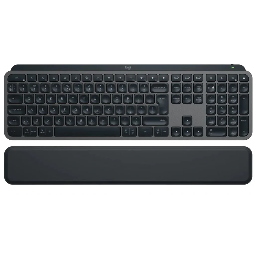 Клавиатура беспроводная Logitech MX Keys S Plus Palm Rest Graphite (920-011589) UA