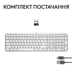 Клавиатура беспроводная Logitech MX Keys S Pale Grey (920-011588) UA