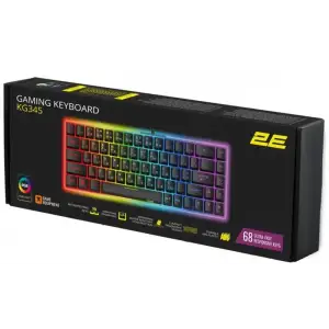 Клавіатура 2E Gaming KG345 RGB 68key USB Transparent, 2E-KG345TR UA