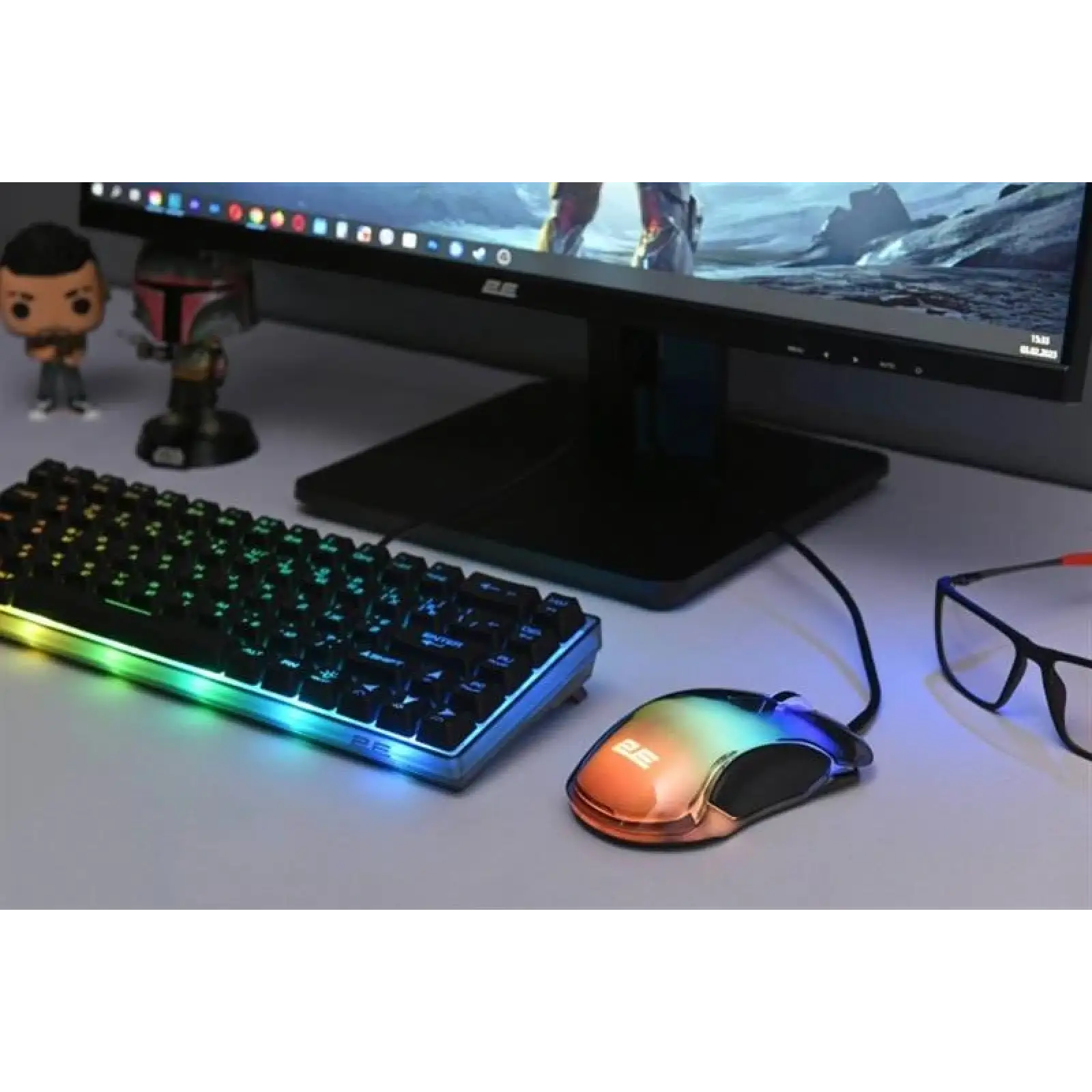 Клавіатура 2E Gaming KG345 RGB 68key USB Transparent, 2E-KG345TR UA