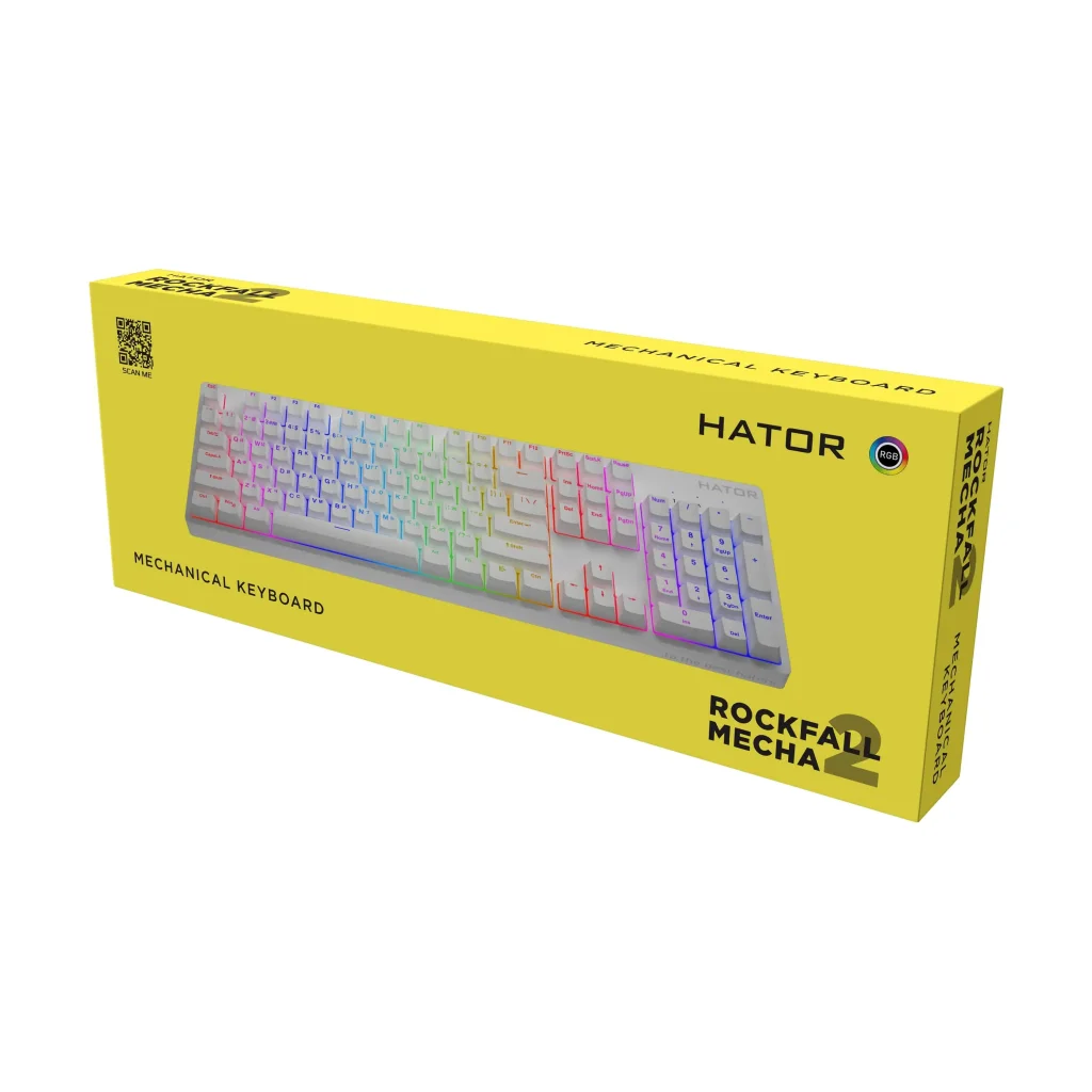 Клавіатура Hator Rockfall 2 Mecha Orange White (HTK-711) UA