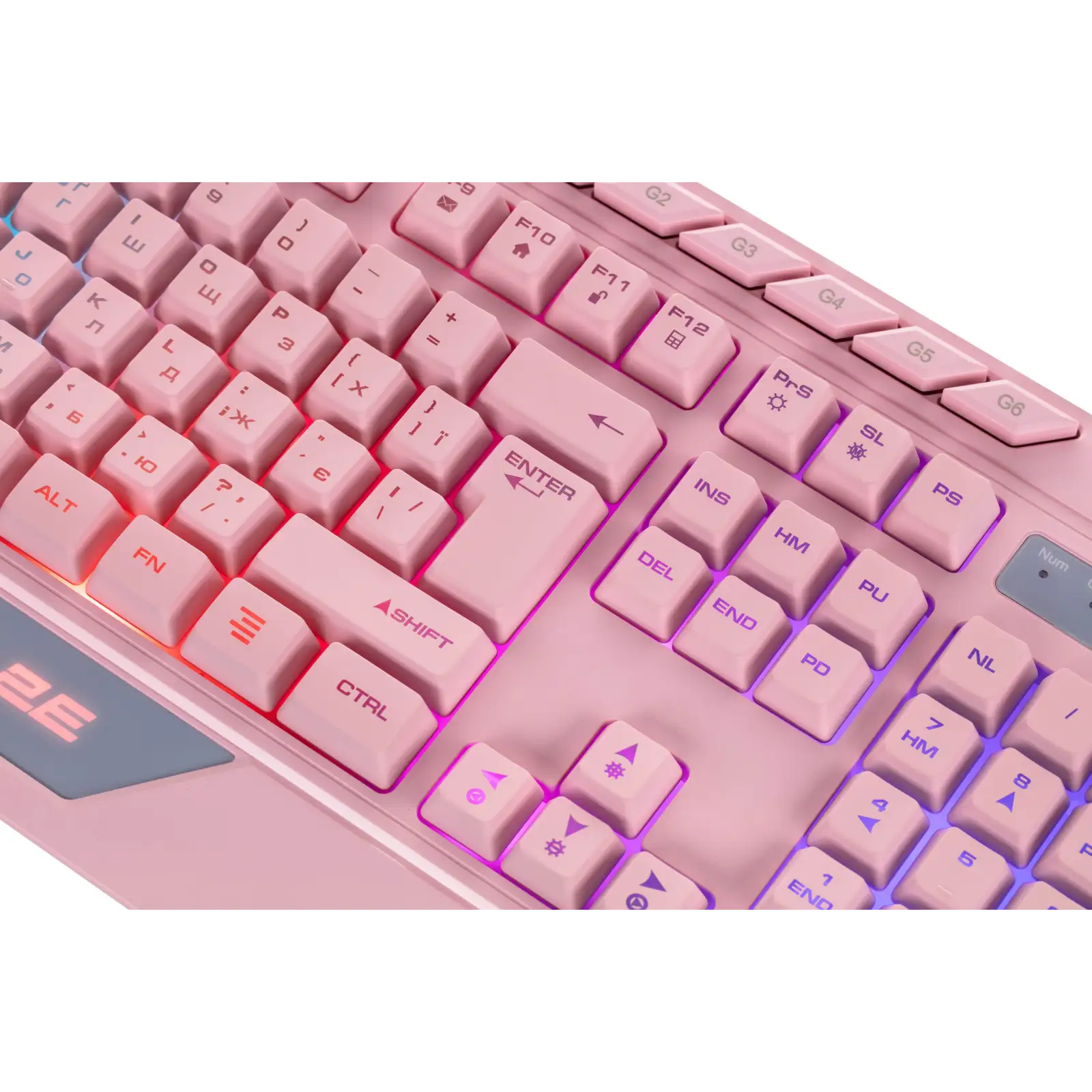 Клавиатура 2E Gaming KG315 RGB USB Pink Ukr (2E-KG315UPK) UA