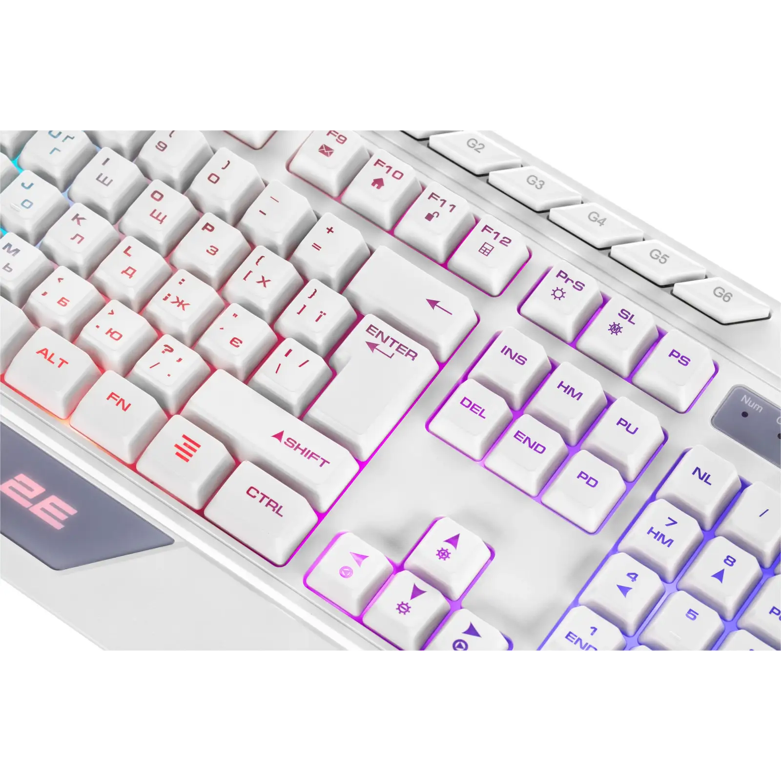 Клавіатура 2E Gaming KG315 RGB USB White Ukr (2E-KG315UWT) UA