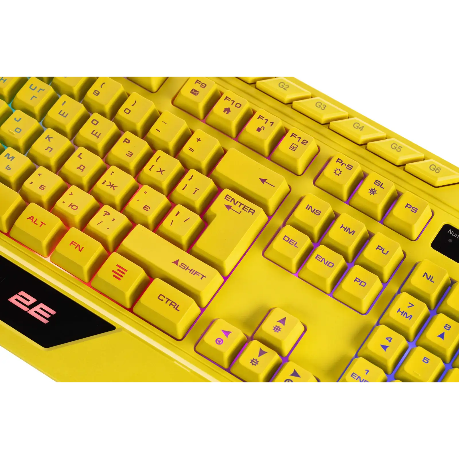 Клавіатура 2E Gaming KG315 RGB USB Yellow Ukr (2E-KG315UYW) UA