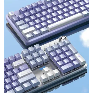 Клавіатура Aula Mechanical F2088 PRO White/Violet, plus 9 Purple keys KRGD blue (6948391234915) UA