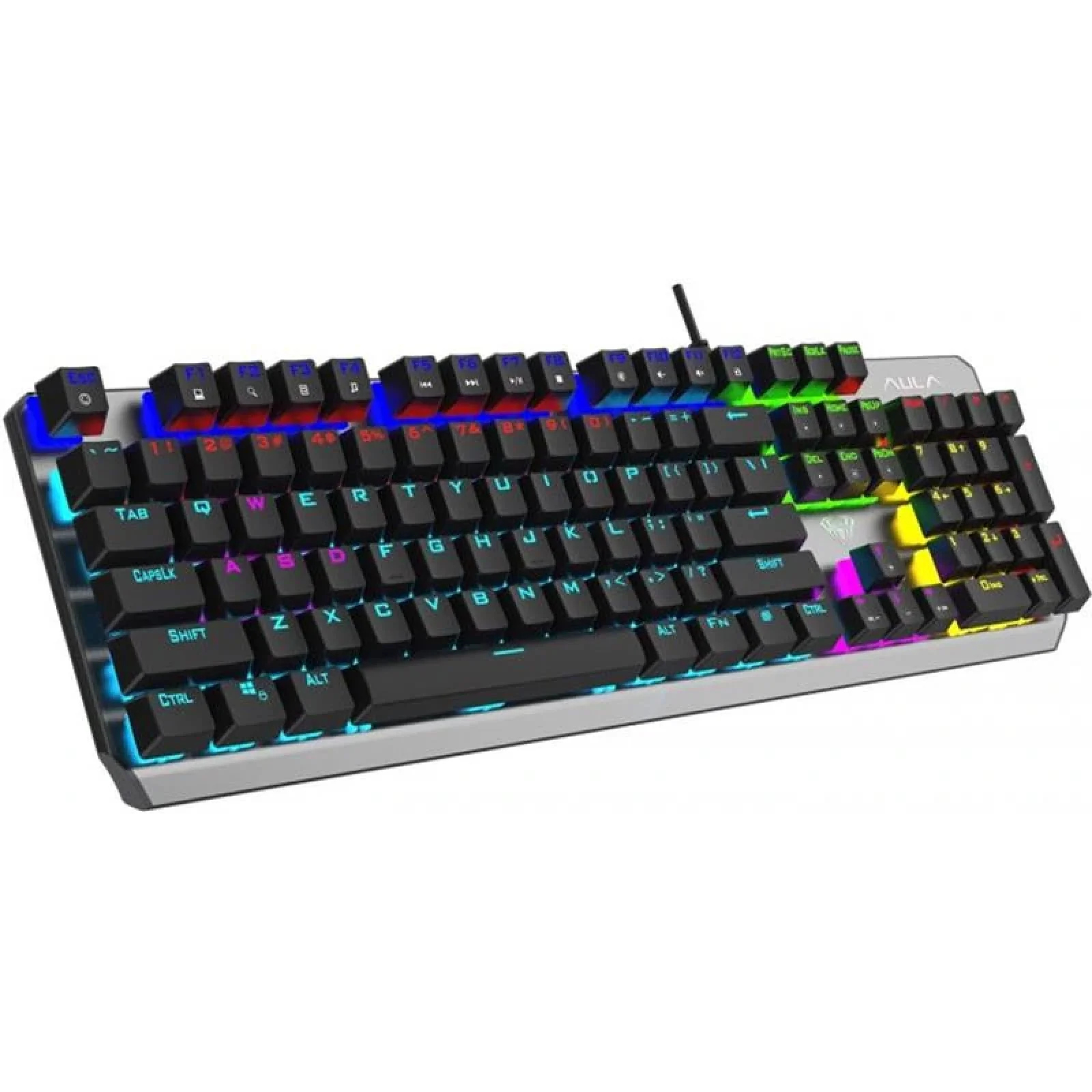 Клавіатура Aula Mechanical F2066-II KRGD blue rainbow backlit (6948391234526) UA