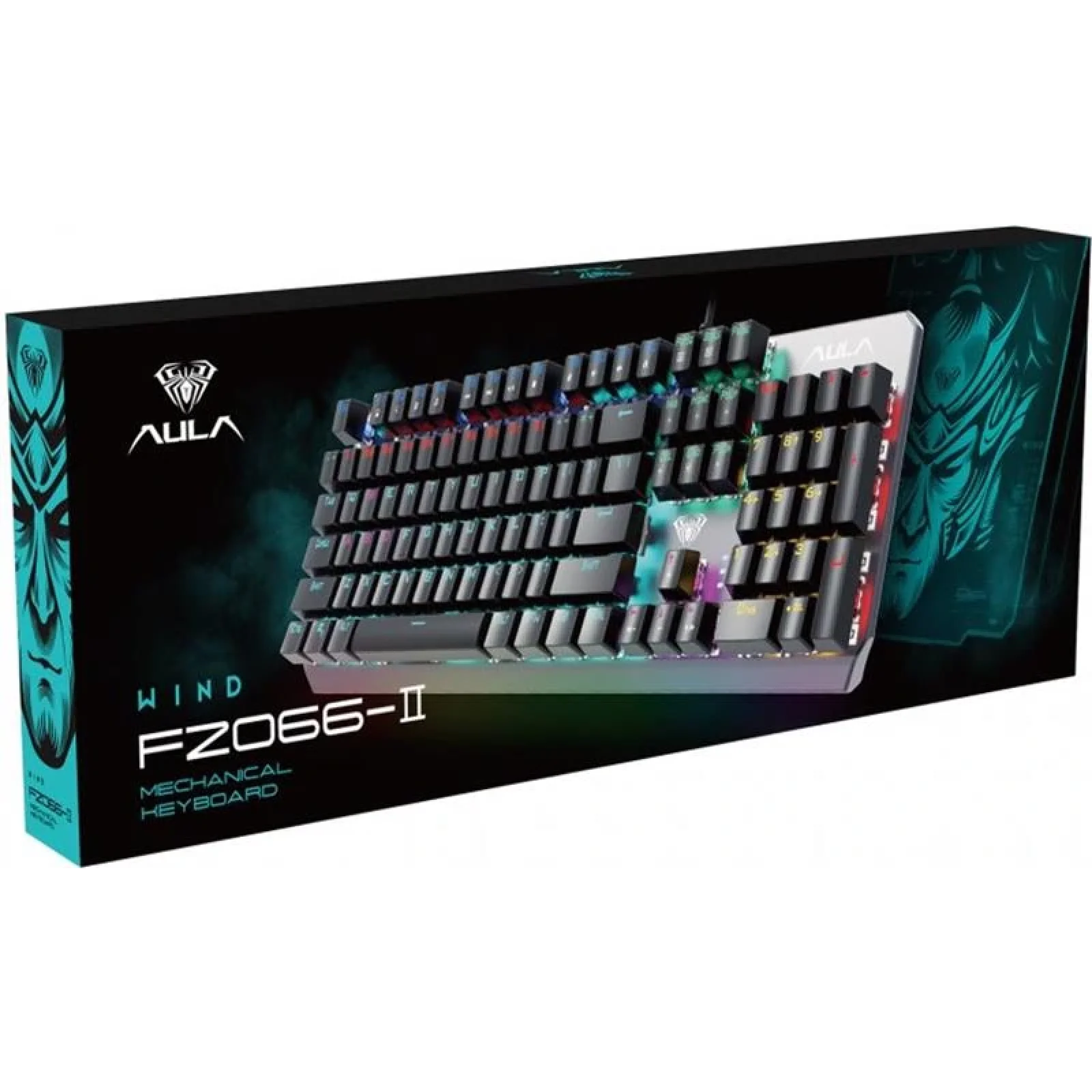 Клавіатура Aula Mechanical F2066-II KRGD blue rainbow backlit (6948391234526) UA