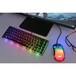 Клавіатура 2E Gaming KG345 RGB 68key USB Transparent, 2E-KG345TR UA