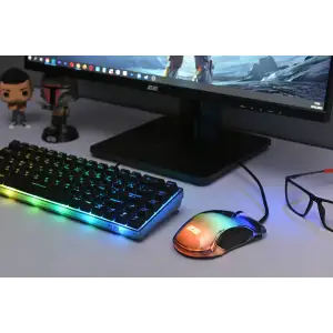 Клавіатура 2E Gaming KG345 RGB 68key USB Transparent, 2E-KG345TR UA