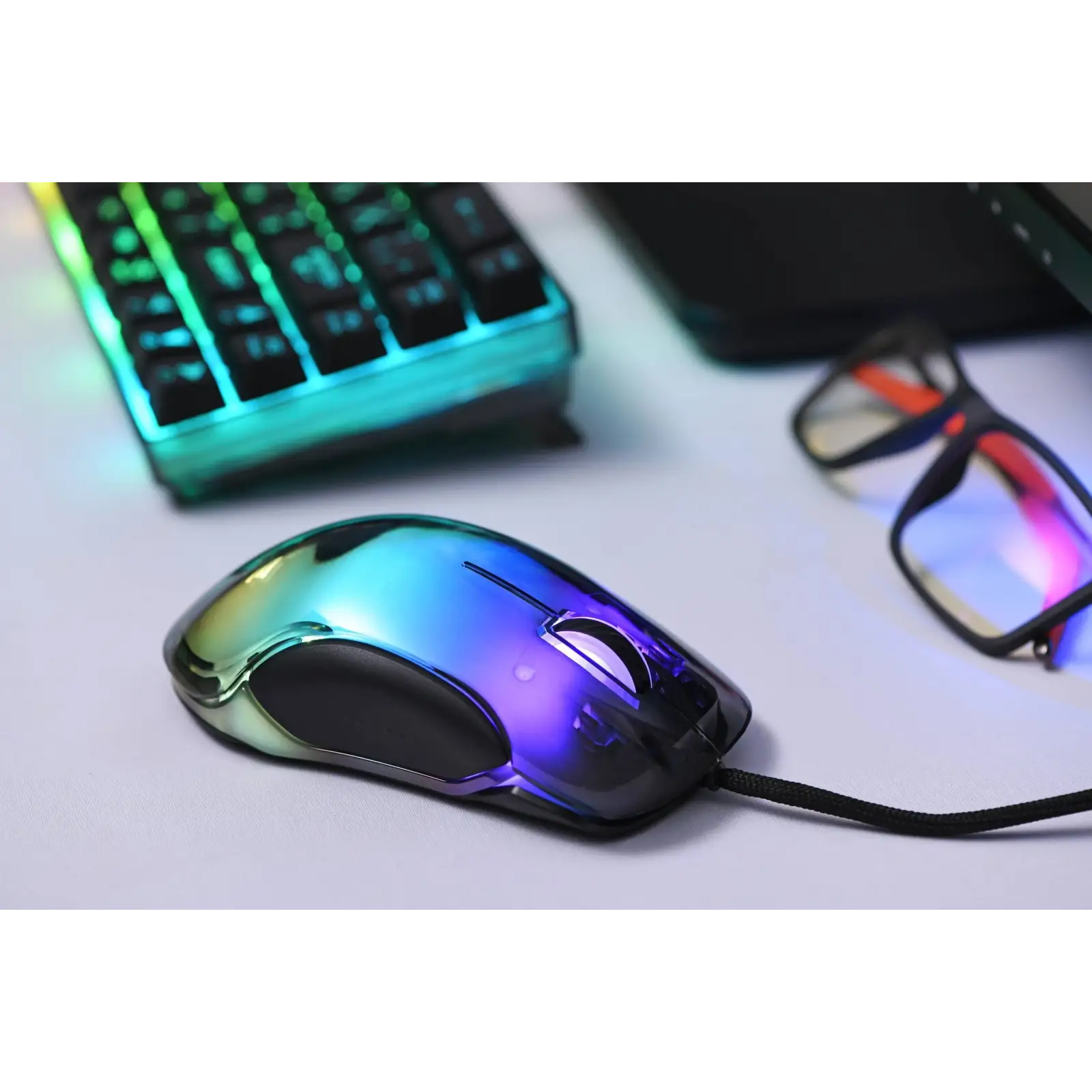 Клавіатура 2E Gaming KG345 RGB 68key USB Transparent, 2E-KG345TR UA