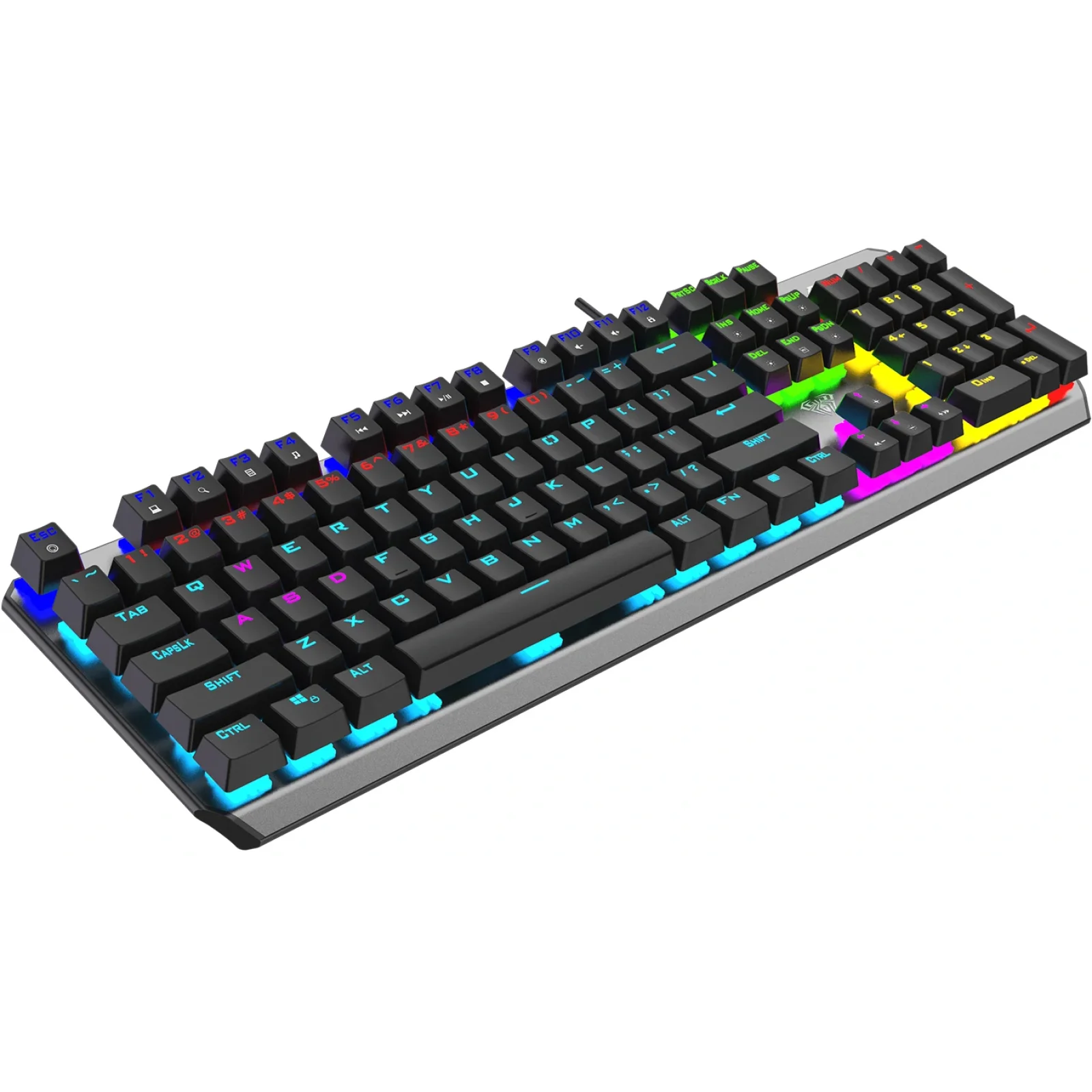 Клавіатура Aula Mechanical F2066-II KRGD blue rainbow backlit (6948391234526) UA