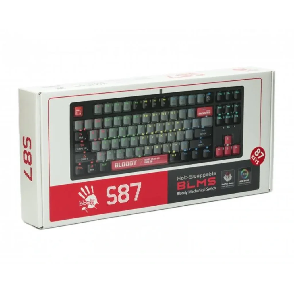 Клавіатура A4Tech S87 Bloody Energy Red, S87 (Energy Red) UA