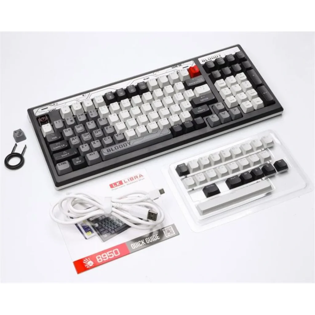 Клавіатура A4Tech Bloody B950 RGB Warrior Grey, B950 RGB (Warrior Grey) UA