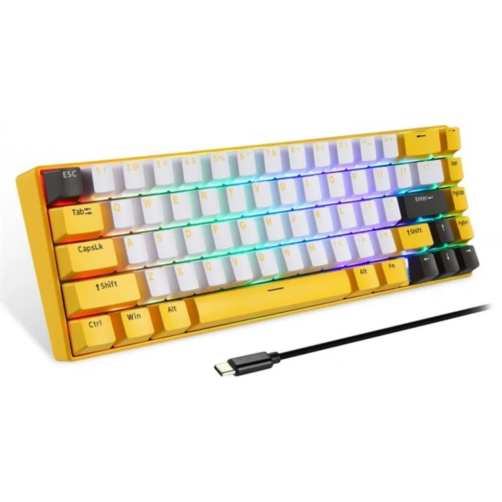 Клавіатура бездротова Motospeed BK67 Longhua Blue Yellow (mtbk67ymb) UA