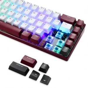 Клавіатура бездротова Motospeed BK67 Longhua Blue Red (mtbk67rmb) UA