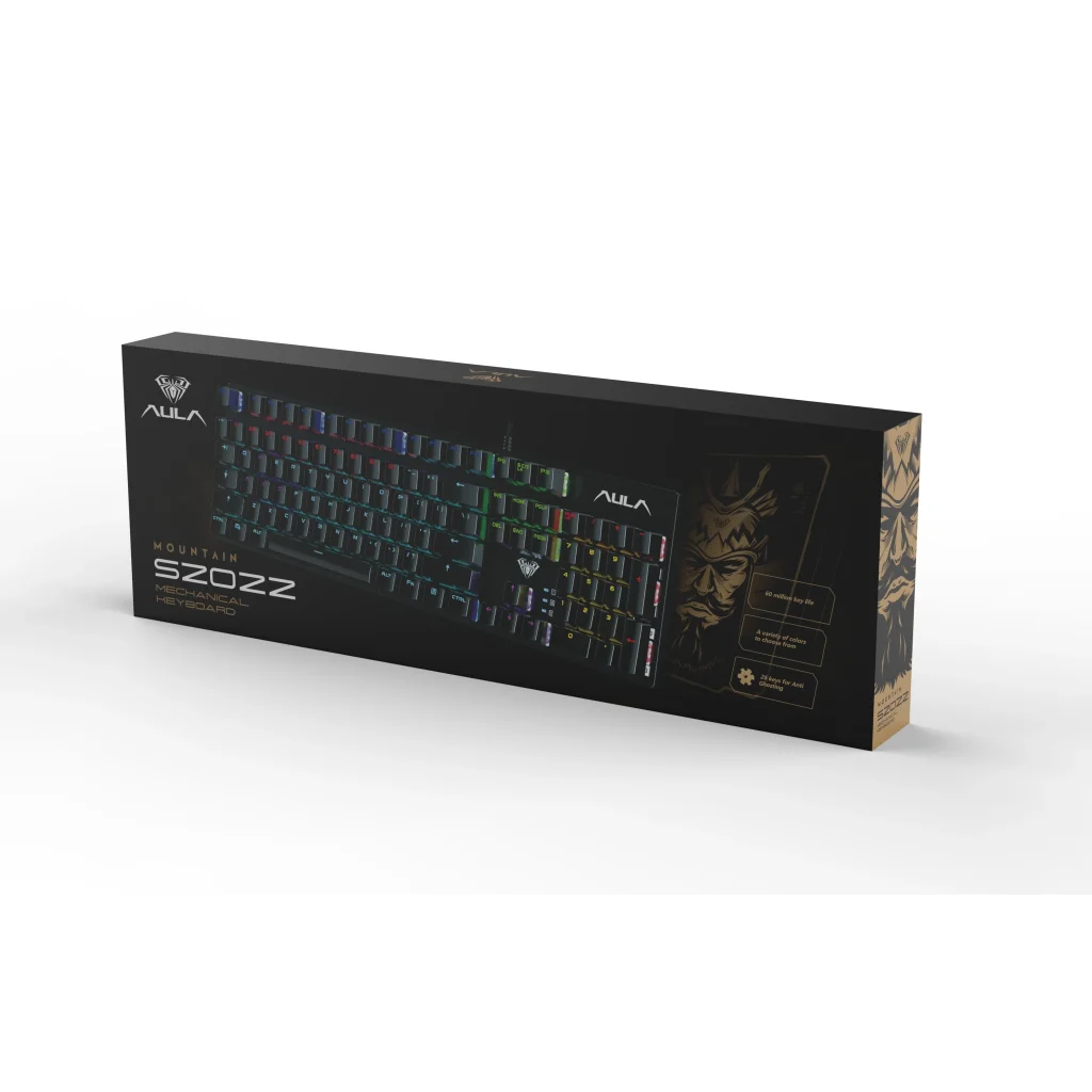Клавиатура Aula Mechanical S2022 Black keycaps, blue switch (6948391202235) UA