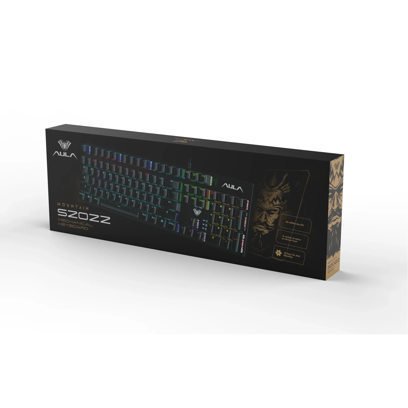 Клавіатура Aula Mechanical S2022 Black keycaps, blue switch (6948391202235) UA