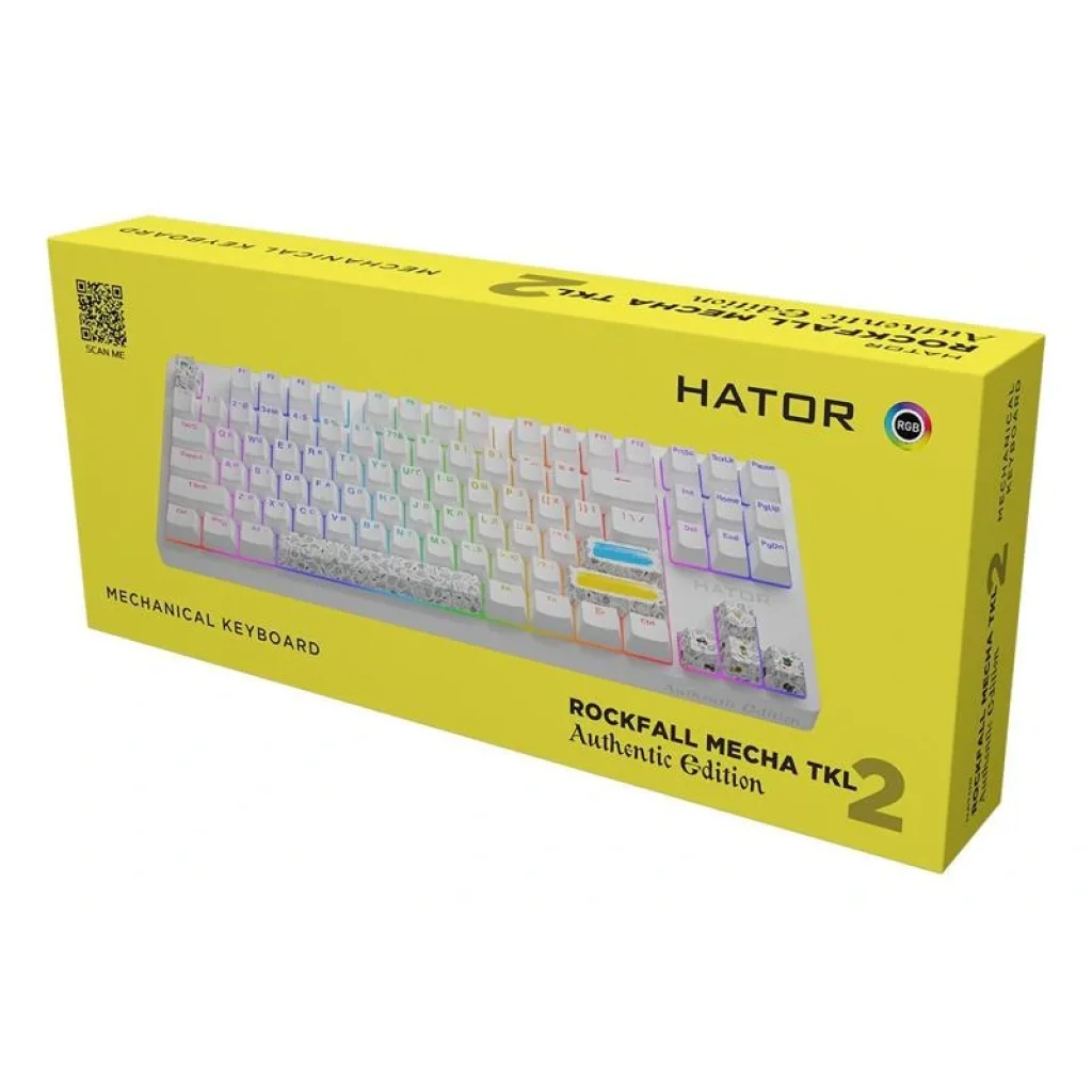 Клавіатура Hator Rockfall 2 Mecha TKL Authentic Edition White (HTK-531) UA