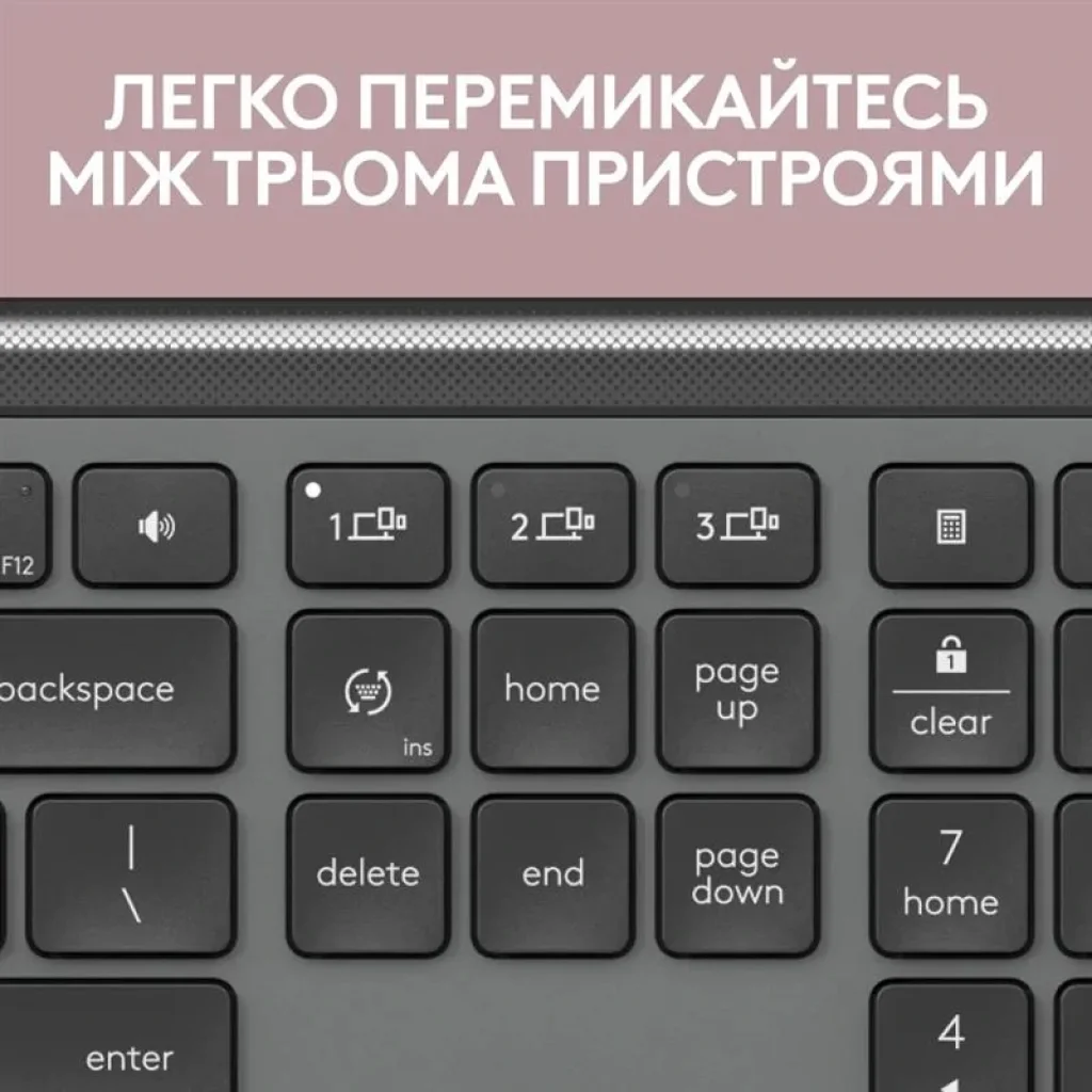 Клавиатура беспроводная Logitech Signature Slim K950 US Graphite USB (920-012465) UA