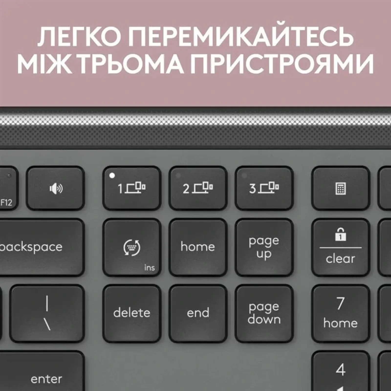 Клавиатура беспроводная Logitech Signature Slim K950 US Graphite USB (920-012465) UA