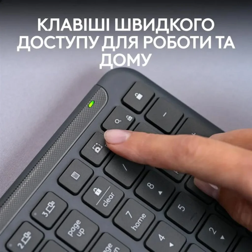 Клавиатура беспроводная Logitech Signature Slim K950 US Graphite USB (920-012465) UA