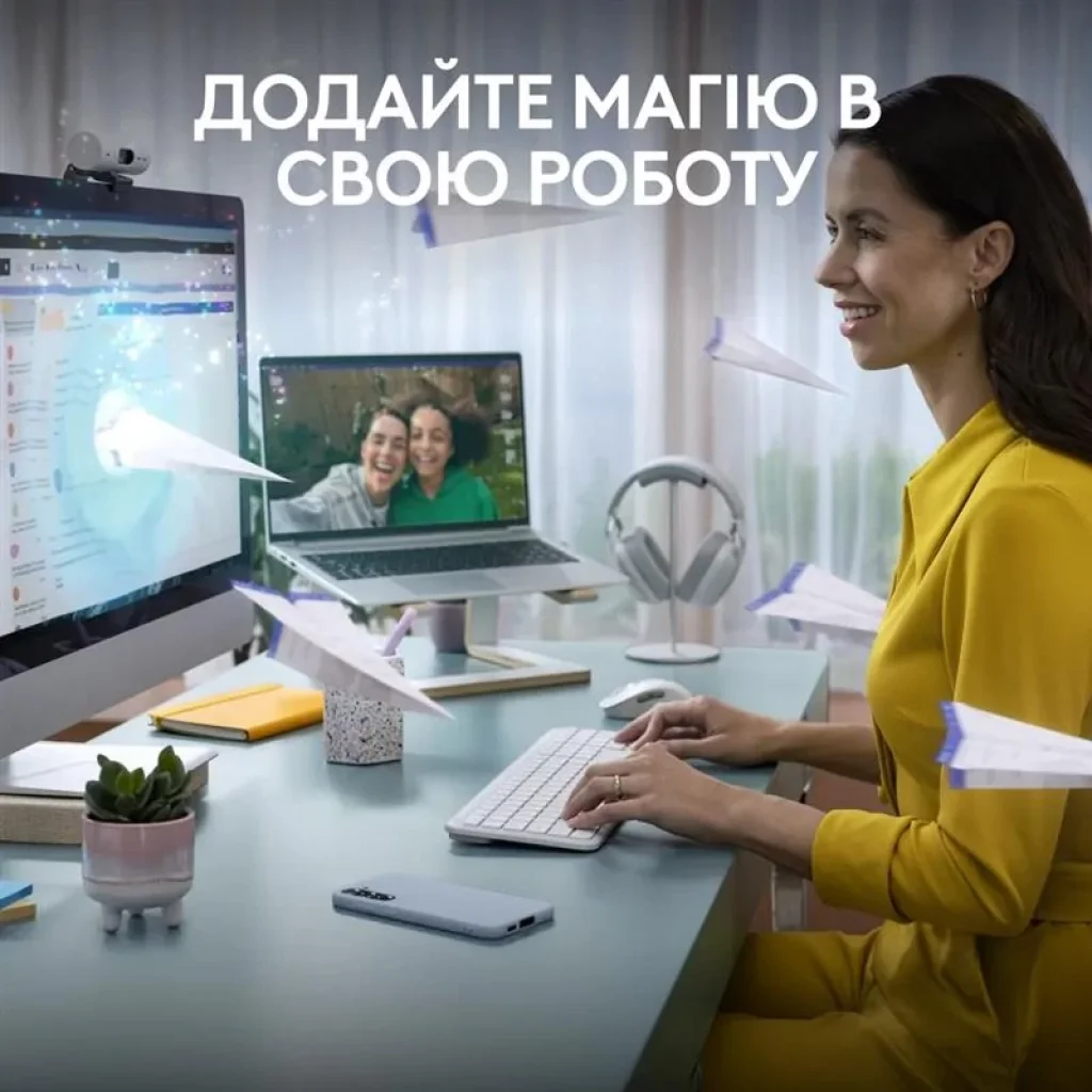 Клавиатура беспроводная Logitech Signature Slim K950 US OffWhite USB (920-012466) UA