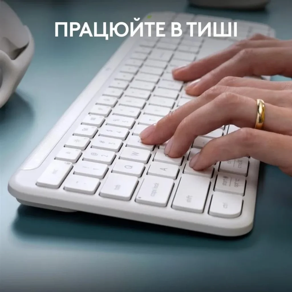 Клавиатура беспроводная Logitech Signature Slim K950 US OffWhite USB (920-012466) UA