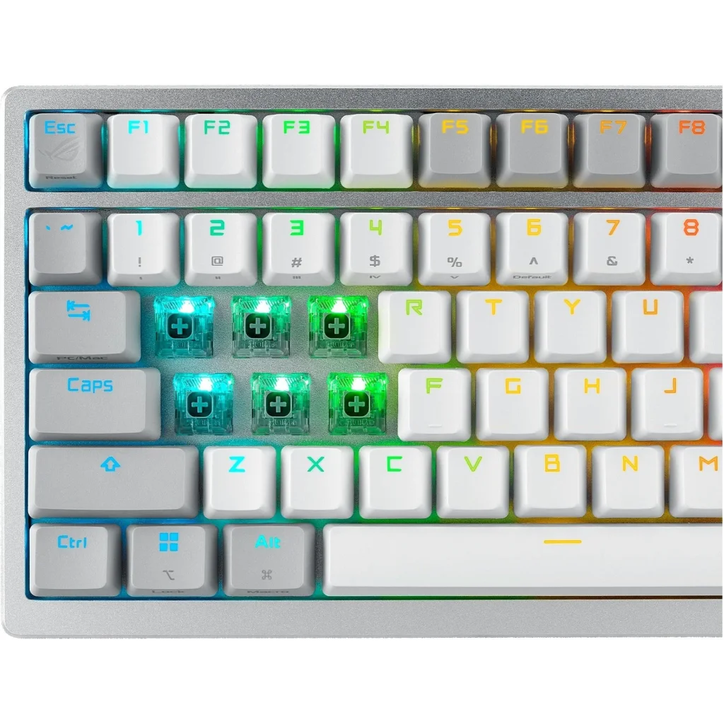 Клавіатура бездротова Asus ROG Azoth RGB WL BT White (90MP031A-BKUA11) UA