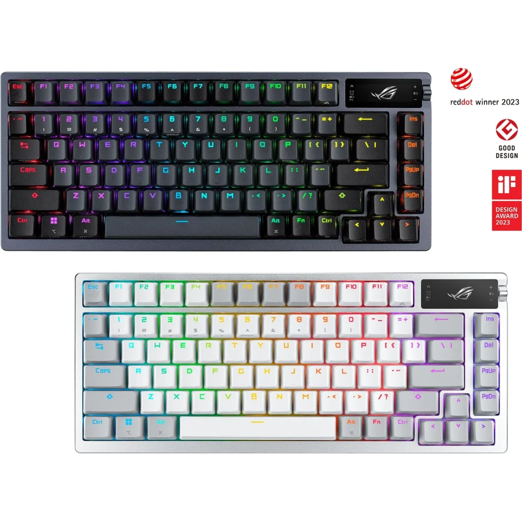 Клавіатура бездротова Asus ROG Azoth RGB WL BT White (90MP031A-BKUA11) UA