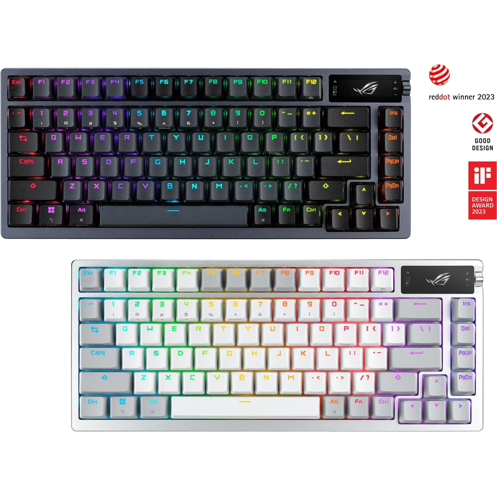 Клавиатура беспроводная Asus ROG Azoth RGB WL BT White (90MP031A-BKUA11) UA