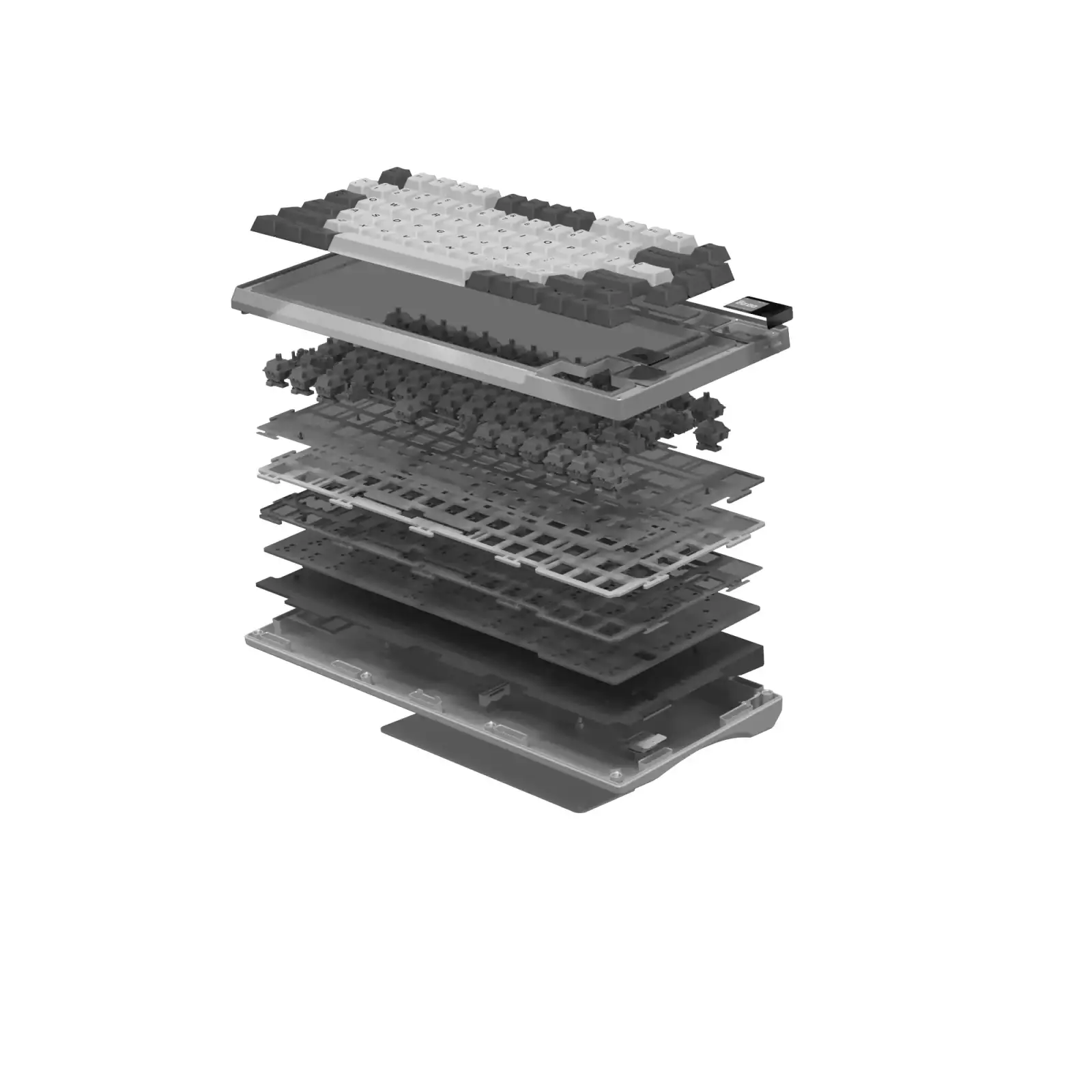 Клавиатура беспроводная Motospeed Darmoshark K8 Gateron Silver Pro Black-Blue (dmk8bgspro) UA