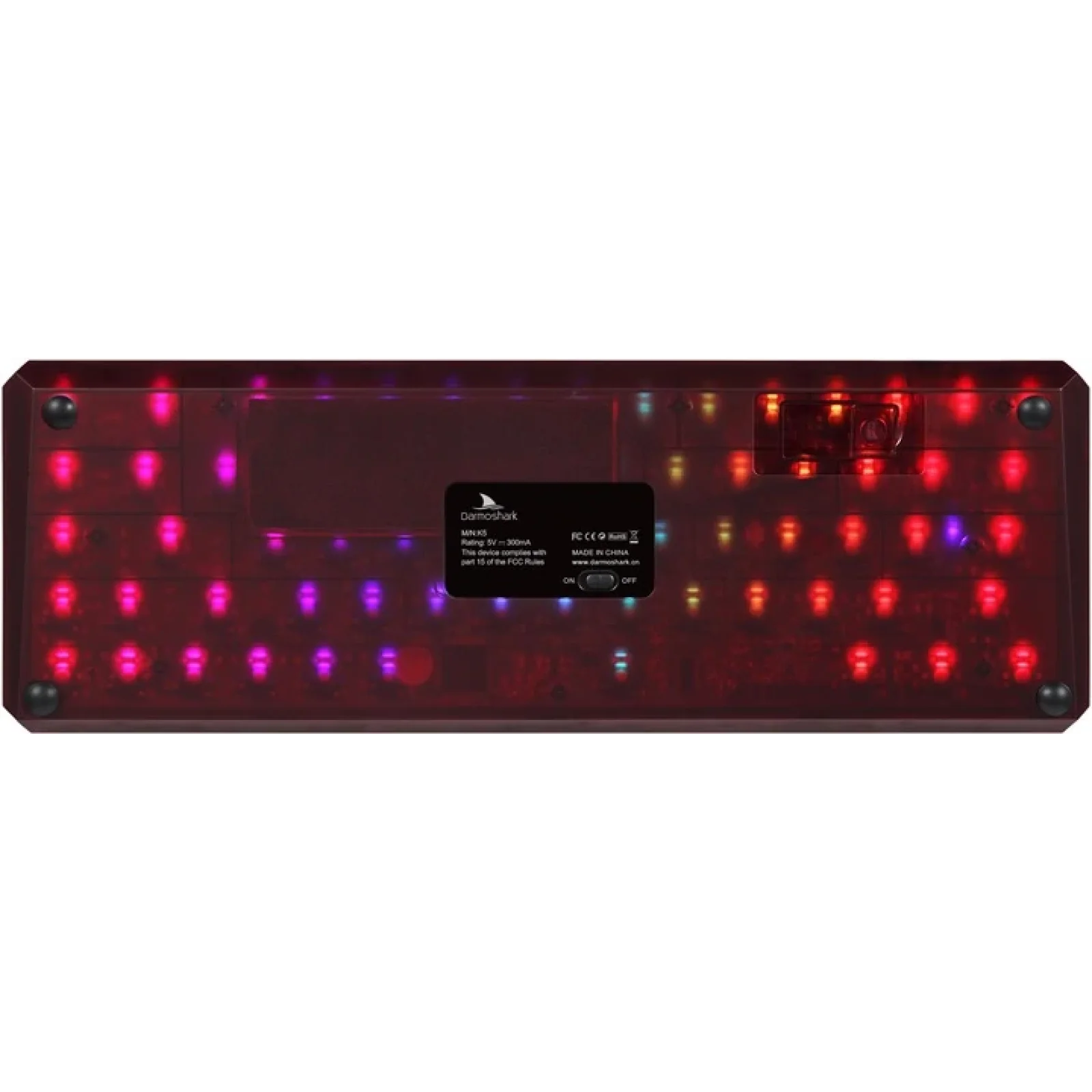 Клавиатура беспроводная Motospeed Darmoshark K5 Gateron Red Red-Black (dmk5rbgr) UA