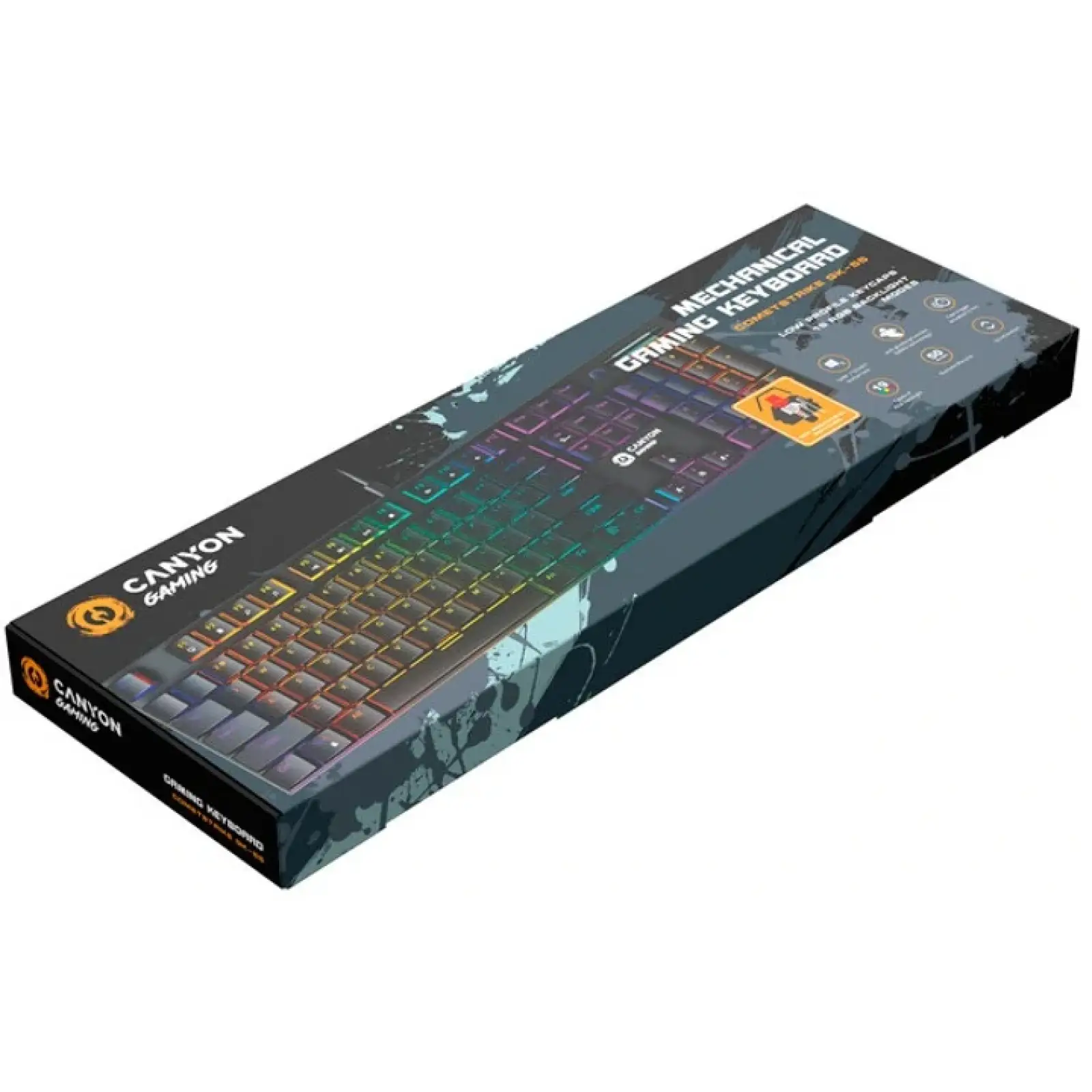 Клавиатура Canyon Cometstrike GK-55 RGB ENG/UKR USB Black (CND-SKB55-US) UA