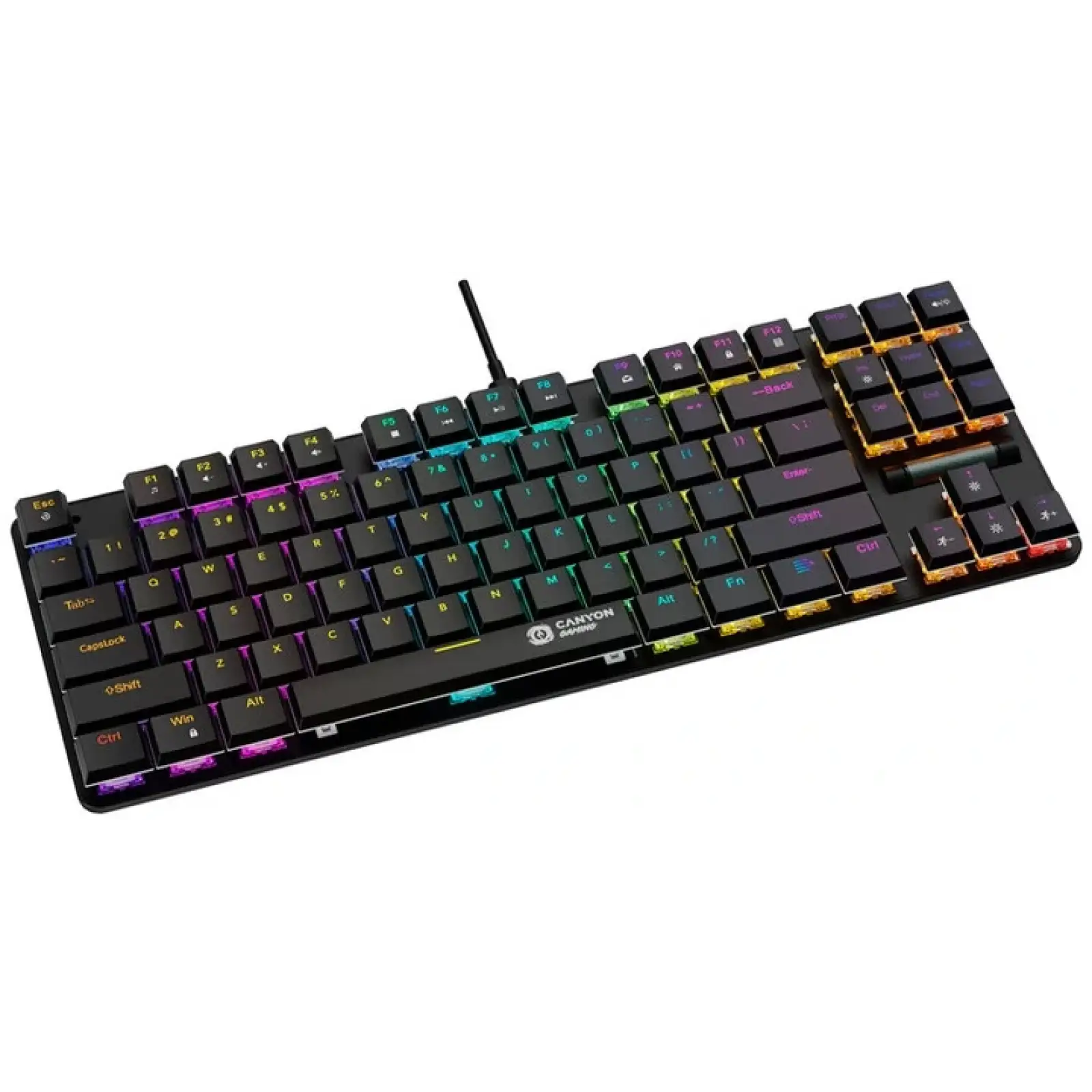 Клавиатура Canyon Cometstrike GK-50 RGB TKL ENG/UKR USB Black (CND-SKB50-US) UA