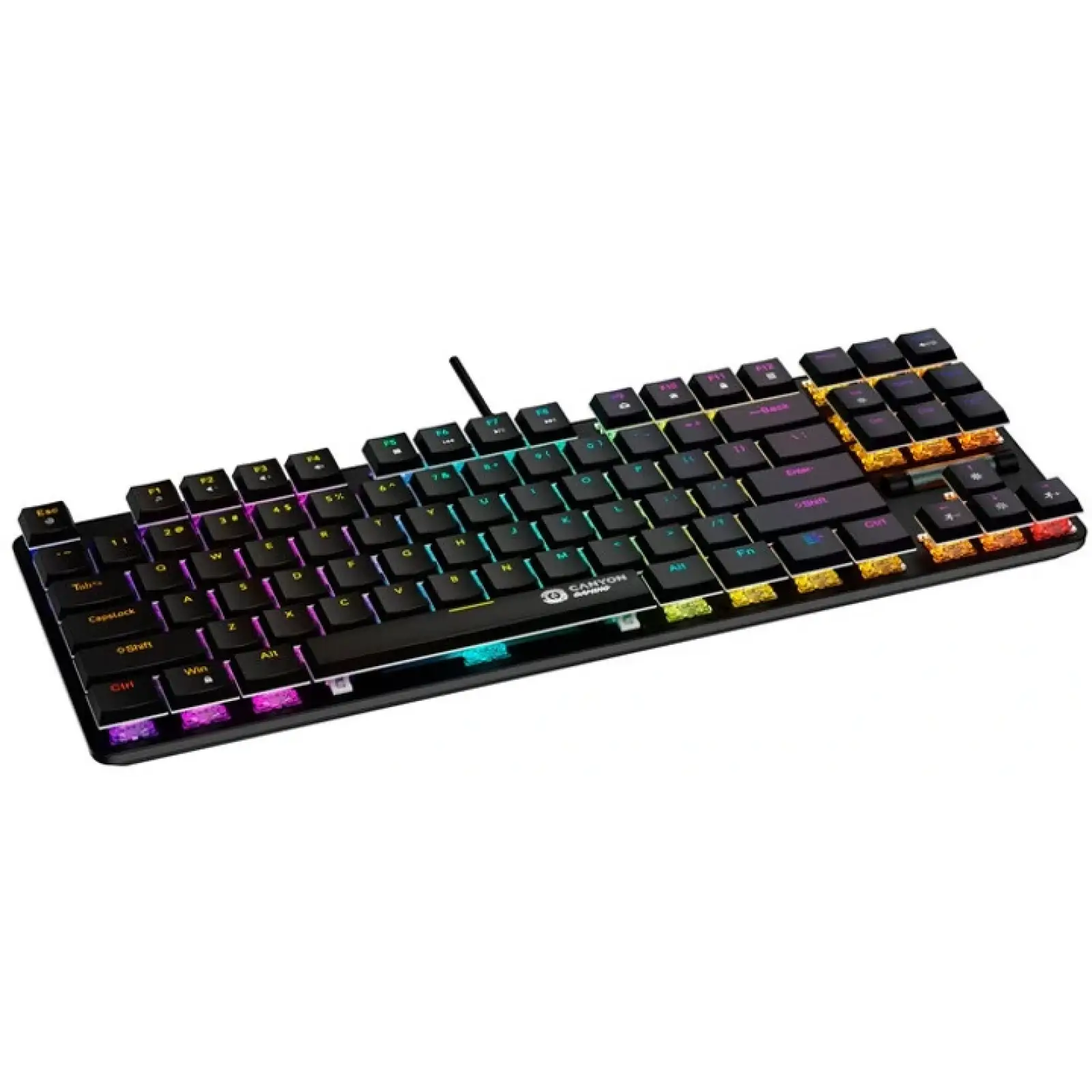 Клавиатура Canyon Cometstrike GK-50 RGB TKL ENG/UKR USB Black (CND-SKB50-US) UA