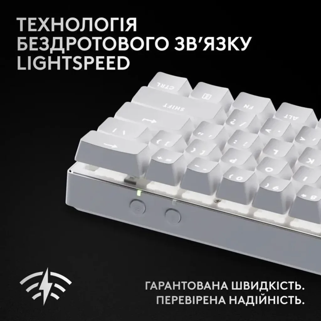 Клавіатура Logitech G PRO X 60 TKL GX Optical Tactile White (920-011930) UA