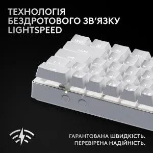 Клавіатура Logitech G PRO X 60 TKL GX Optical Tactile White (920-011930) UA