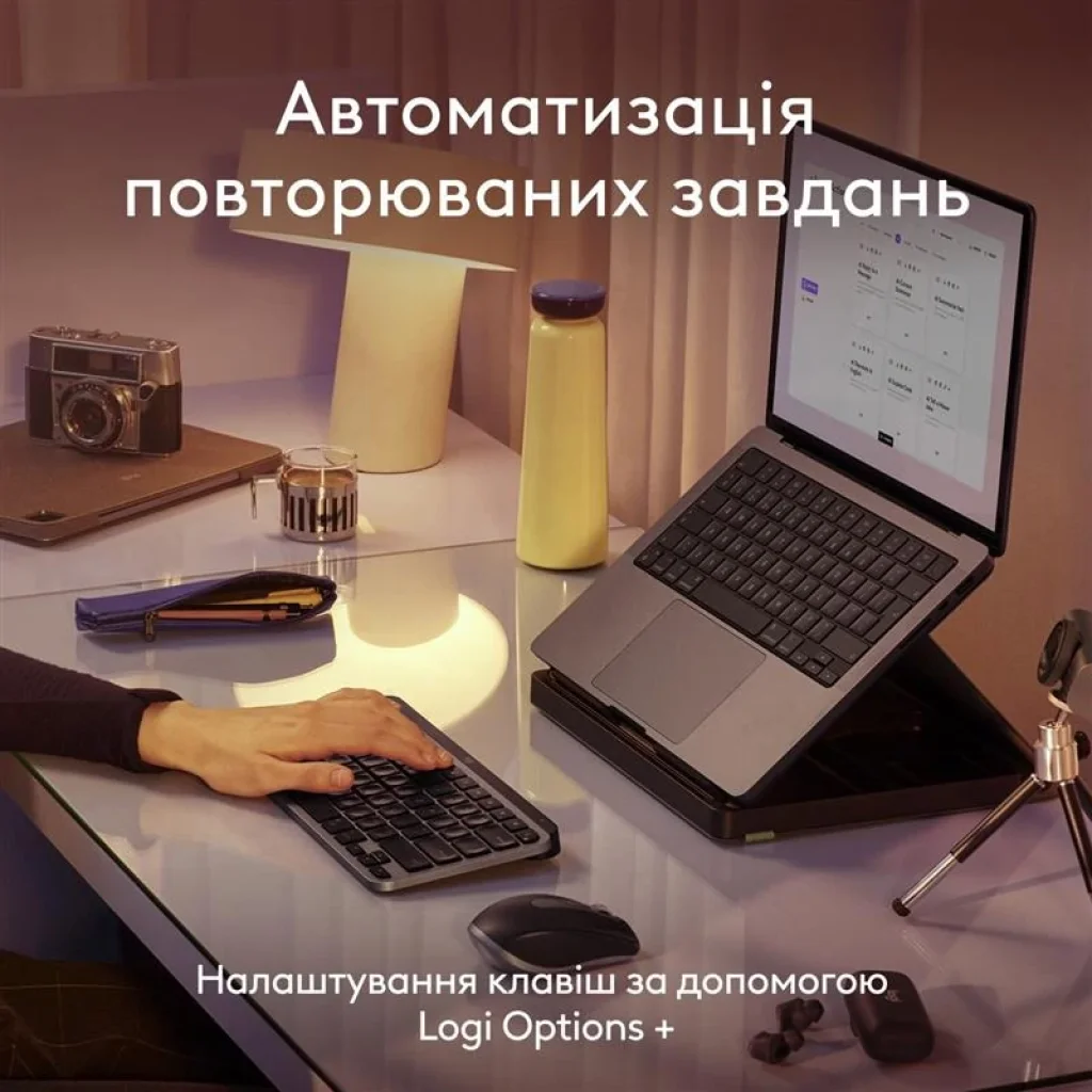 Клавіатура бездротова Logitech MX Keys Mini for Mac Minimalist Wireless Illuminated Space Gray (920-012652) UA