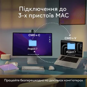 Клавіатура бездротова Logitech MX Keys Mini for Mac Minimalist Wireless Illuminated Space Gray (920-012652) UA