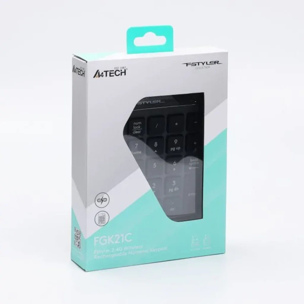 Клавіатура цифрова A4Tech Fstyler FGK21C Grey, FGK21C (Grey) UA