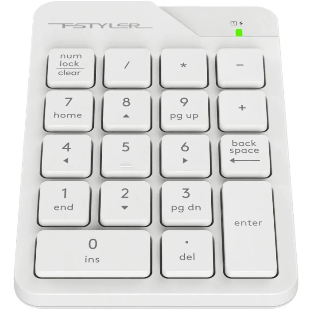 Клавиатура цифровая A4Tech Fstyler FGK21C White, FGK21C (White) UA