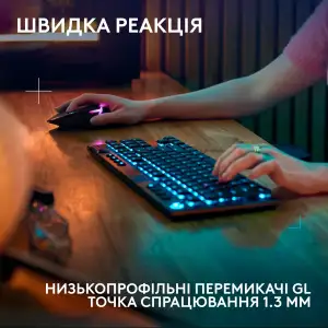 Клавиатура беспроводная Logitech G915 X Lightspeed TKL Wireless Tactile Black (920-012721) UA