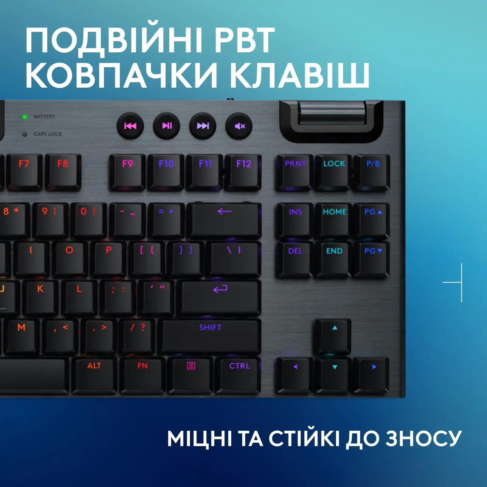 Клавиатура беспроводная Logitech G915 X Lightspeed TKL Wireless Tactile Black (920-012721) UA