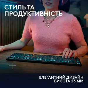 Клавиатура беспроводная Logitech G915 X Lightspeed Wireless Clicky Black (920-012709) UA