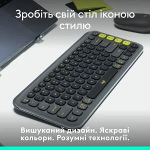 Клавіатура бездротова Logitech Pop Icon Keys Graphite (920-013157) UA